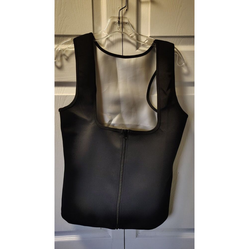 Lancs Women's Sauna Suit Sweat Vest Large NIB Black Neoprene Waist Trainer